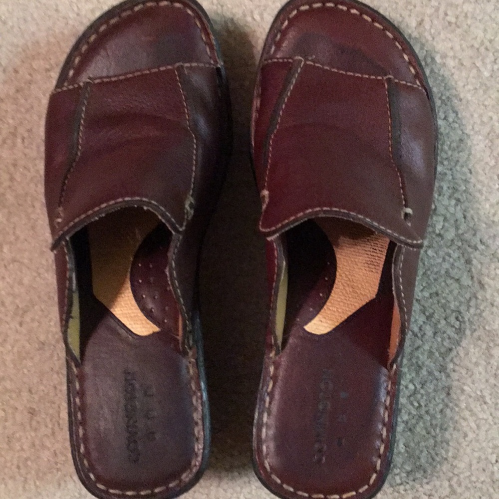 Covington Brown Clogs slip on size 8M